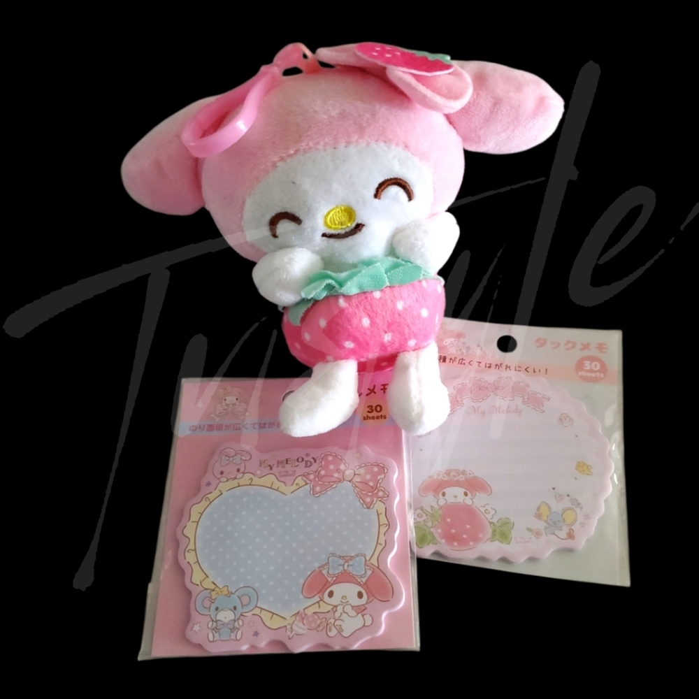 My Melody Bag Charm & Sticky Notes